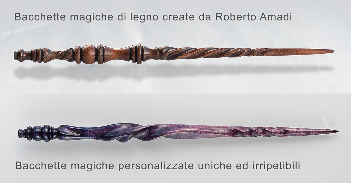 Vendita bacchette magiche di legno di qualità artistica di roberto amadi